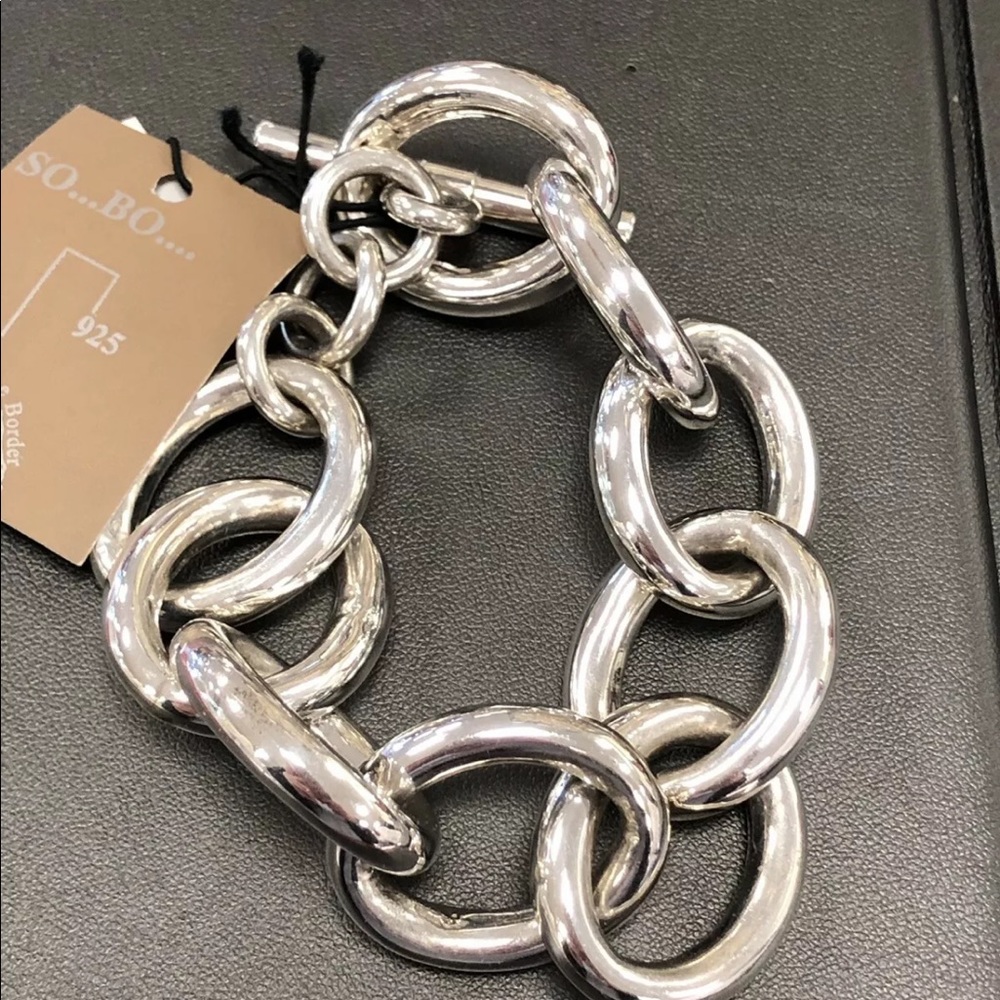 NWT SO...BO STERLING SILVER LINK BRACELET - MEXICO